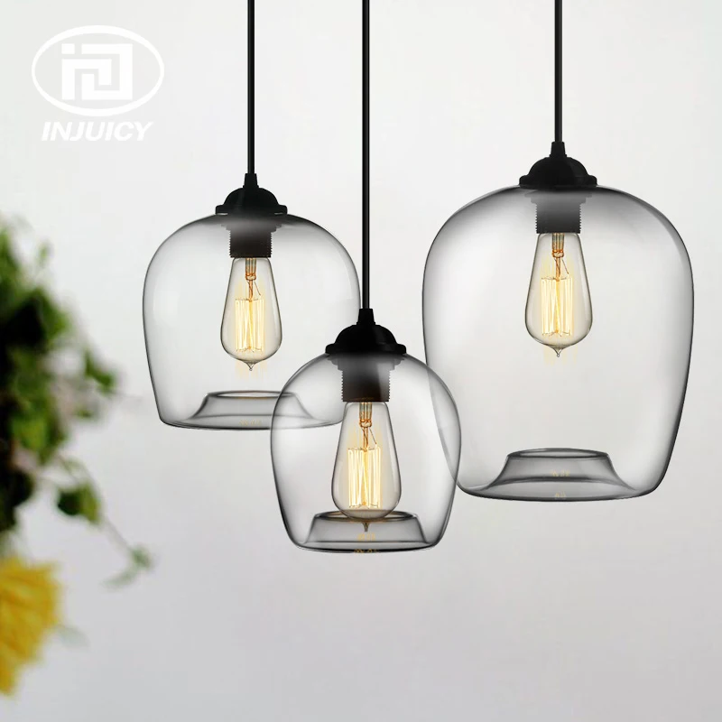 

Loft Edison Colorful Glass Droplight Cafe Bar Pendant Lamp Restaurant Lighting Hall Hanging Light For Bedroom Dining Room