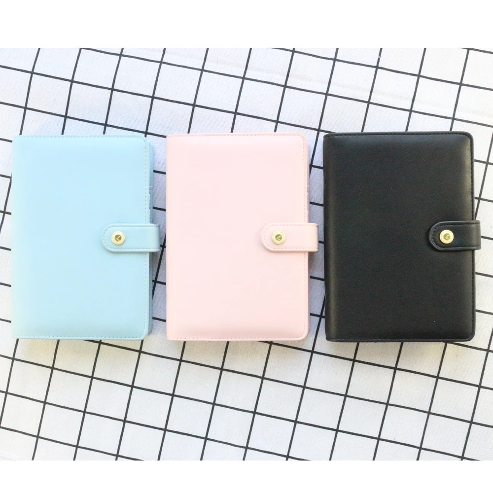 Domikee милый блокнот из тонкой кожи 6 колец спиральный Офисная школьная папка