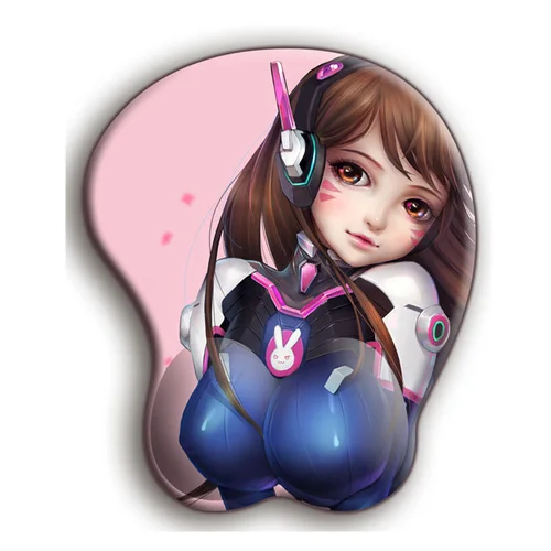 OW DVA Song Hana D. VA сексуальный мягкий гелевый 3D игровой коврик для мыши эргономичный с