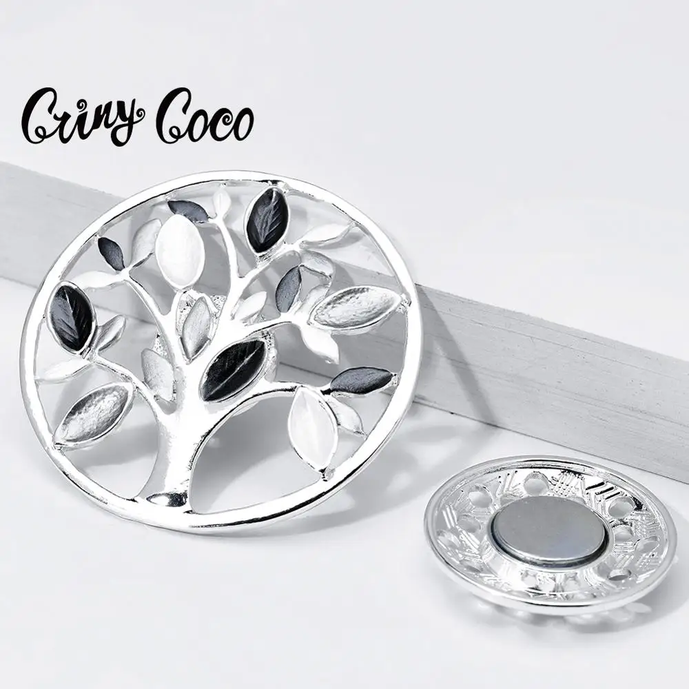 Cring Коко Магнитная Брошь для женщин 2020 Новое поступление эмаль Древо жизни