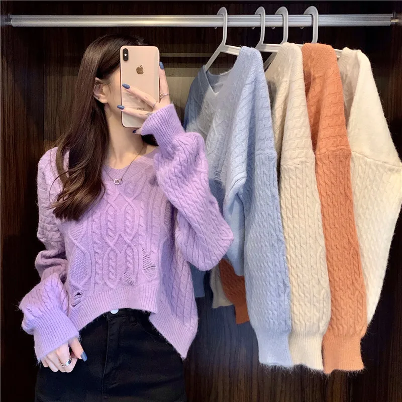 

Vy1164 2020 spring autumn winter new women fashion casual warm nice Sweater woman female OL knitted long sleeves