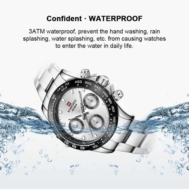 

NAVIFORCE Business Brand Luxury Whatches For men Military Sport Warterproof Man watch Casual Date Male Clock Relogio Masculino