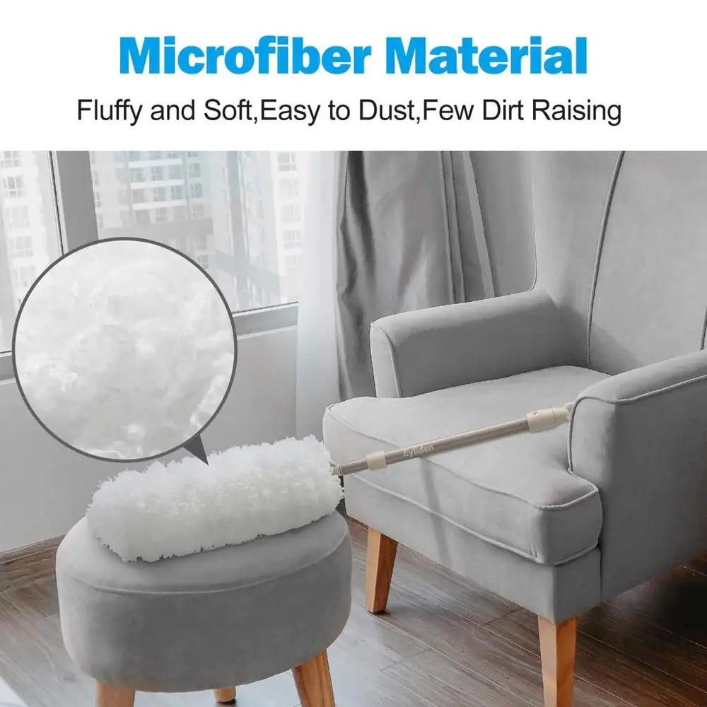 Cleanhome дастер телескопирование микроволокна Duster с гибкой моющейся головкой