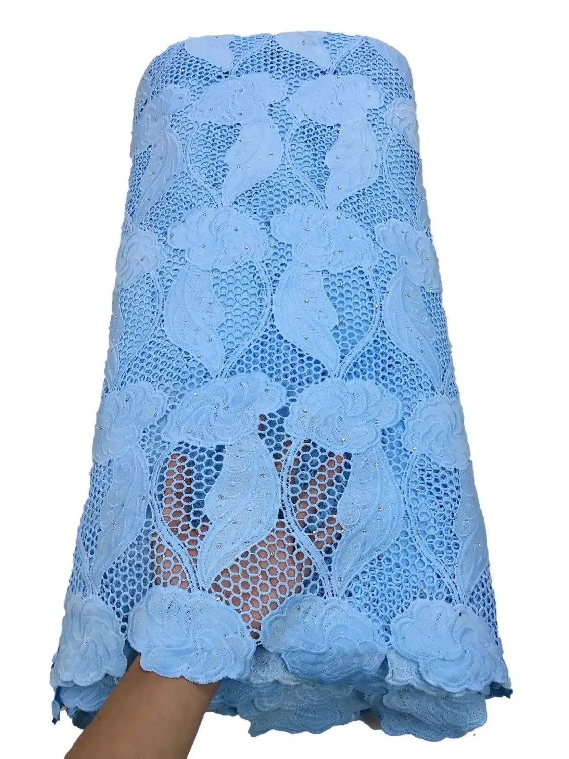 

MIQIER High Quality African nigerian tulle Lace Fabric Swiss cotton fabric Embroidery guipure lace fabric Damask Lace Fabric