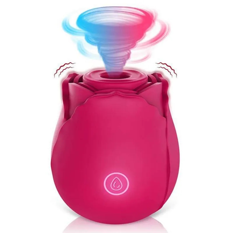 Вибратор Rose Clit присоска для сосков 7 скоростей массаж точки G лизание интимные