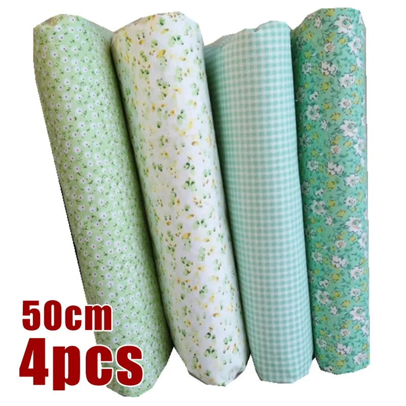 

Material Fabrics Bundle Scraps Offcuts Fabric Pre-Cut Fat 4pcs Patchwork Craft Tailor DIY Accessories