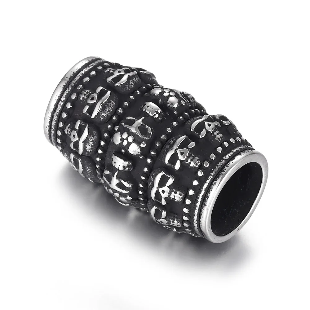 8mm Hole 2 шт, отверстия из нержавеющей стали, 8 мм, ползунок, бусины, викинги, горка, амулеты, бусины для браслета, DIY аксессуары, ювелирные изделия, принадлежности для изготовления - Цвет: 8mm Hole