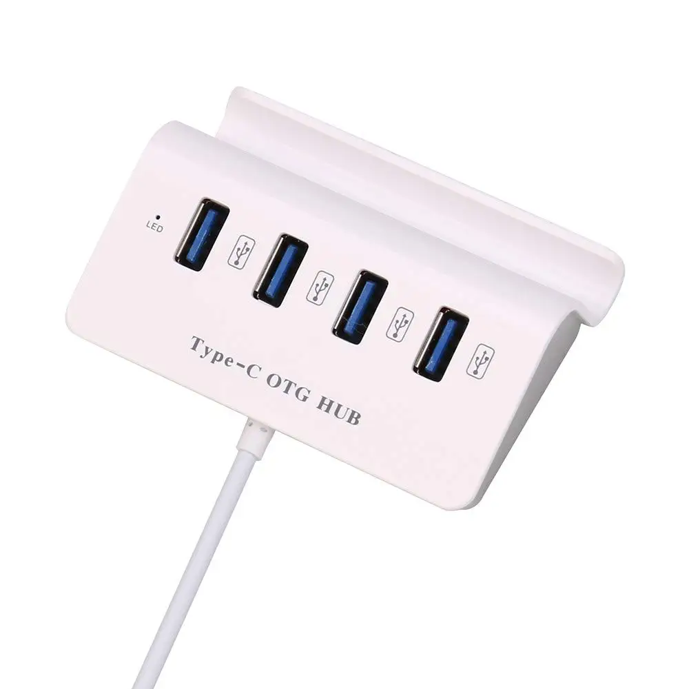 Новый высокоскоростной концентратор USB 3 1 OTG с 4 портами Type C ABS Mini держателем для