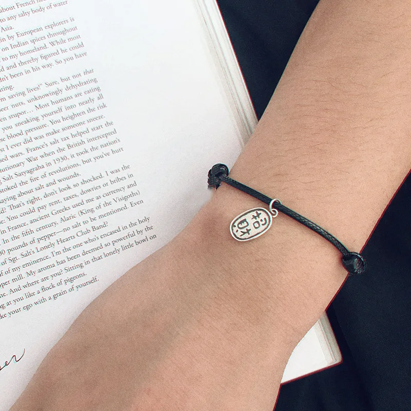 La Monada 925 Sterling Silver Bracelet Chinese Charm Couple Red Rope Thread Line Bracelets For Women Men | Украшения и аксессуары