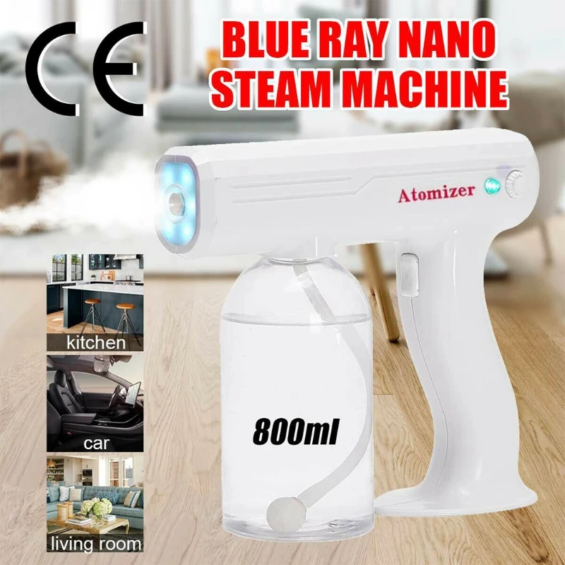 

Wireless Nano Blue Ray Spray Sterilizer Mute Handheld Sprayer USB Charging Disinfection Atomizer Home Disinfectant Machine U1JE
