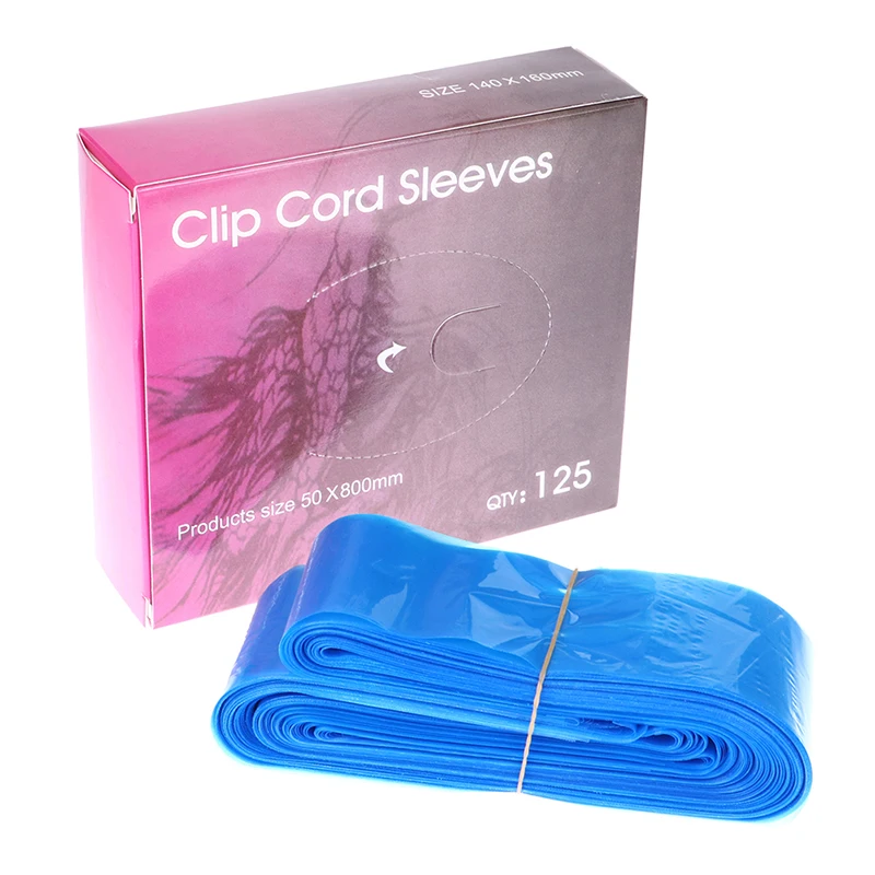 

125 шт., Одноразовые Синие зажимы для тату-машинки