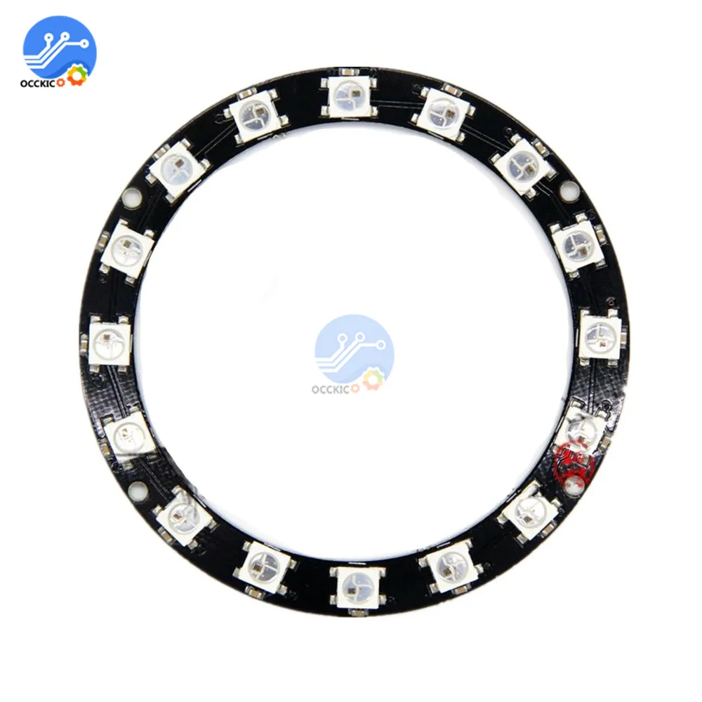16 бит X WS2812 5050 RGB светодиодный кольцевой светильник со встроенными драйверами 60 мм