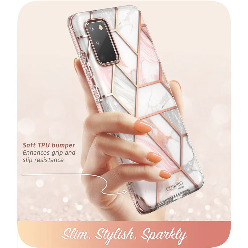 for samsung galaxy s20 case s20 5g case i blason cosmo full body glitter marble bumper cover with built in screen protector free global shipping