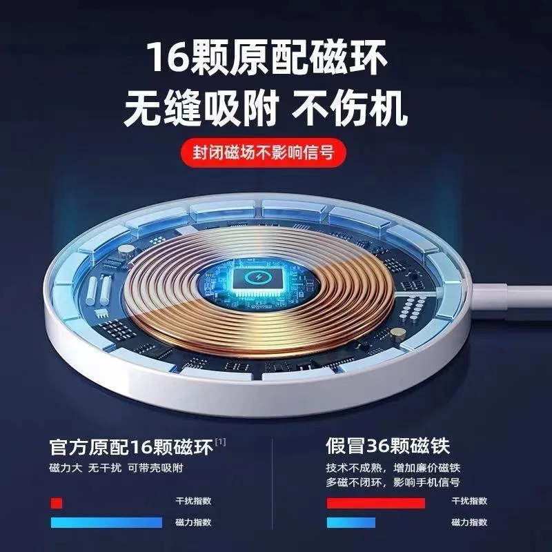 

Wireless Charger Magnetic Case 15W For iPhone 12 Mini 11 Pro Max 12Pro X XR XS 7 8 Plus SE Magnetic Cover Blue Phone Accessories