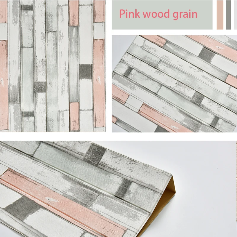 3D деревянная настенная наклейка домашний декор искусственная пена