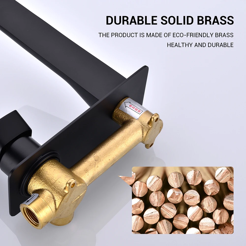 AODEYI латунный настенный кран для раковины с одной ручкой смеситель ванной комнаты