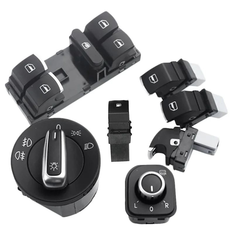 

7Pc Window Headlight Fuel Gas Switch Set For Golf Mk 5 6 Jetta for Passat Tiguan