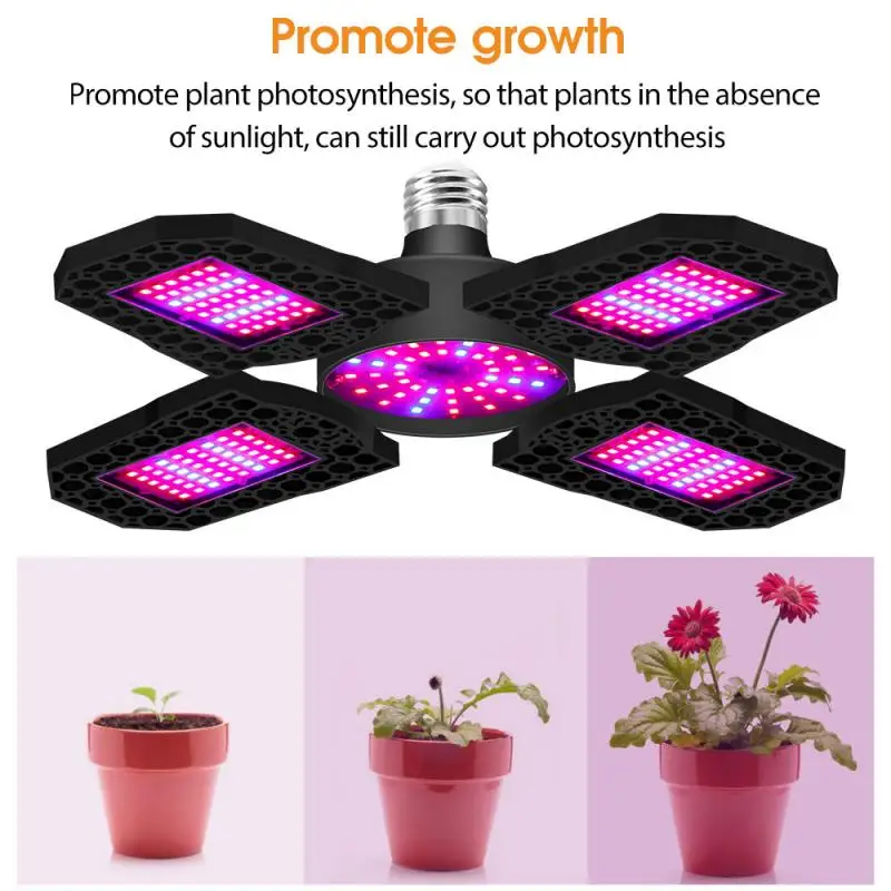 

LED Grow Light E27 AC85-265V 100W 120W 150W Adjustable Planting Light Angle Red Blue Spectrum Plant Flower Seedling Growing Lamp