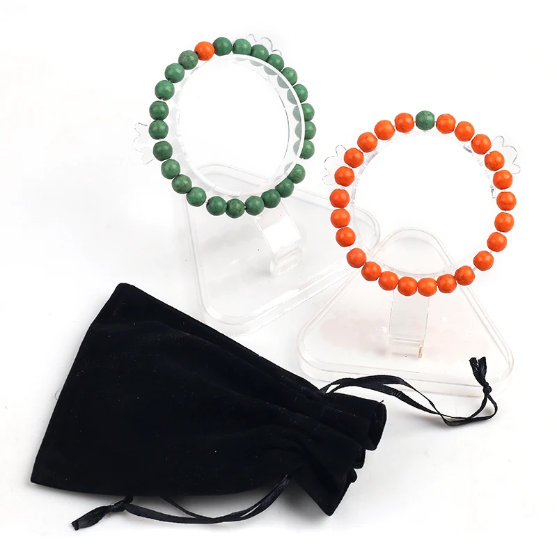 

Best Friend 2Pcs/Set Couples Natural Stone Distance Bracelet Classic Pink and Blue Beads Bracelets for Men Women