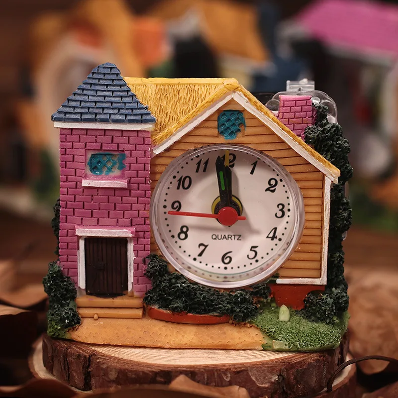 Китайская вилла античный будильник художественная архитектура Простое домашнее