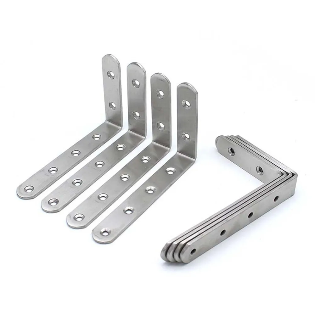 4/8 шт. держатель Г-образный кронштейн настенный полки Нержавеющая сталь