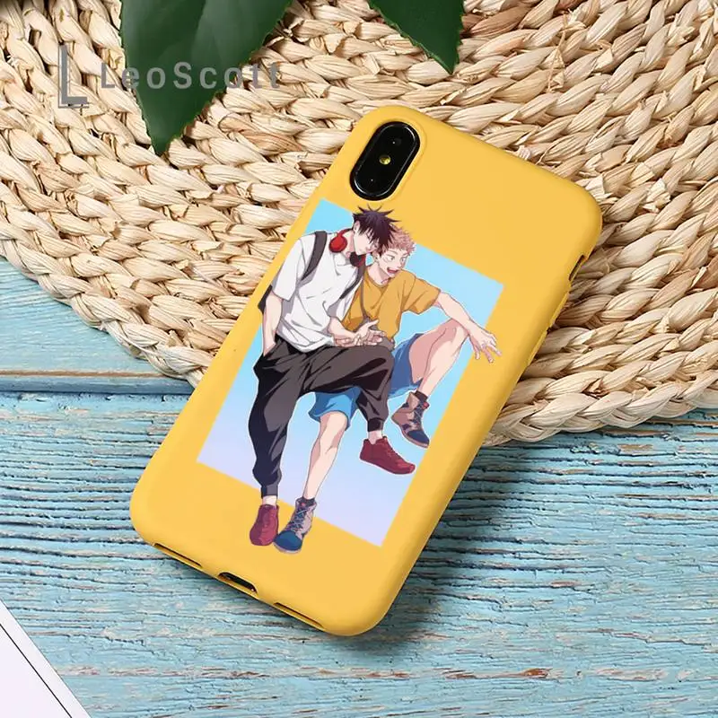 

Anime Jujutsu Kaisen Phone Case Candy Color for iPhone 11 12 mini pro XS MAX 8 7 6 6S Plus X SE 2020 XR