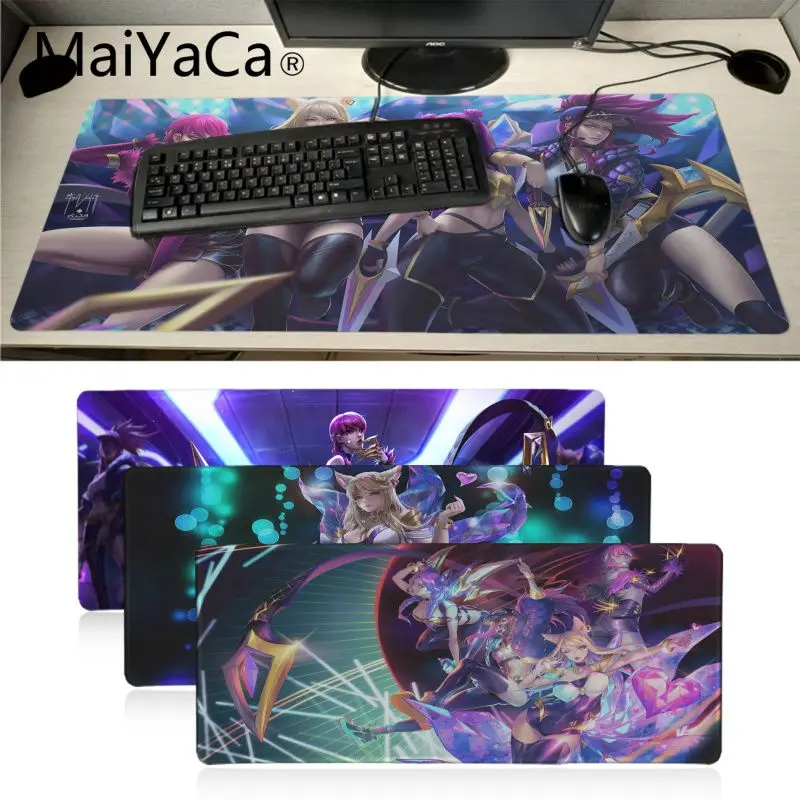 Maiyaca League of Legends girl band K DA Akali Ahri настольная клавиатура Аниме Коврик для мыши