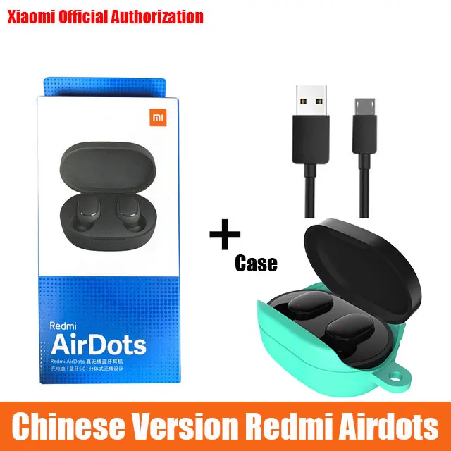 Xiaomi Redmi Airdots наушники-вкладыши TWS Bluetooth 5,0 наушники стерео Беспроводной активный Шум отмена с микрофоном громкой связи - Цвет: As the picture