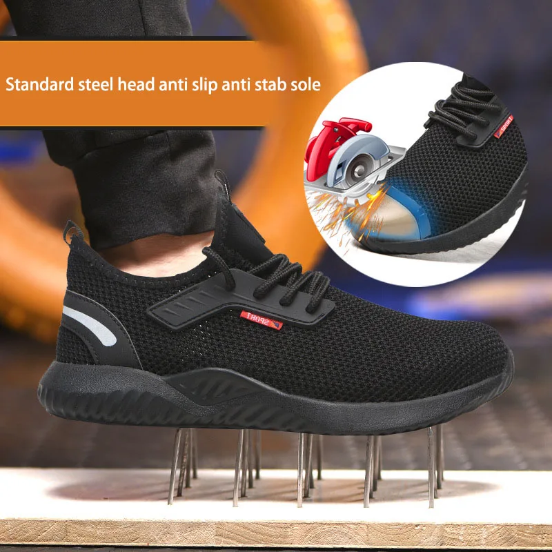 2020 беговые кроссовки для работы с защитой от пирсинга Мужские дышащие безопасные