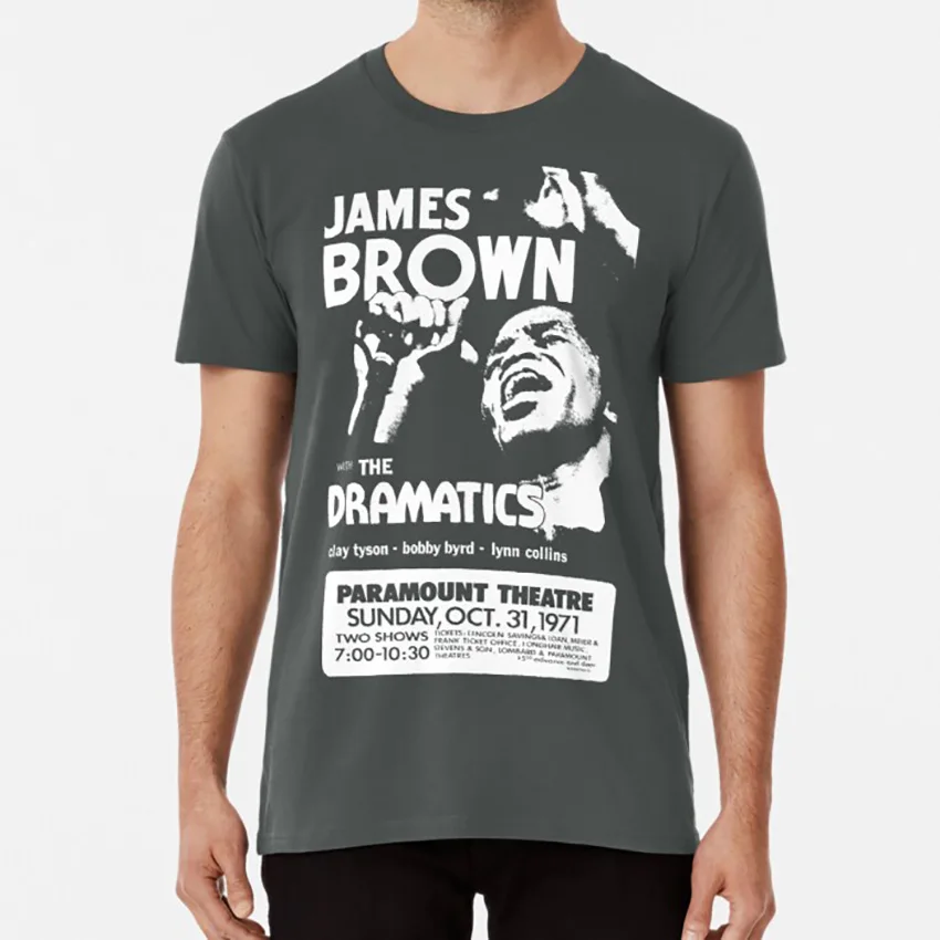 James Vintage Brown Concert Retro T Shirt James Brown Godfather Soul God Father Sex Machine Dance Dancing