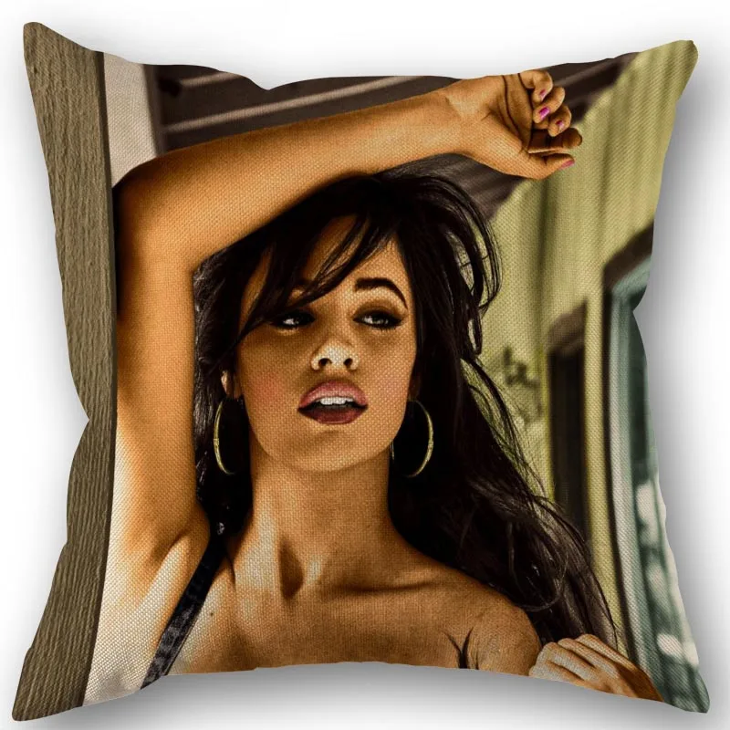 Новинка наволочка Camila Cabello на заказ из хлопчатобумажной льняной ткани с