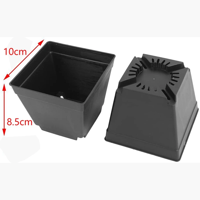 

30 Pack 4Inch Black Square Plastic Plant Pots with 130 Pack 6-Inch Plastic Plant Nursery Pots