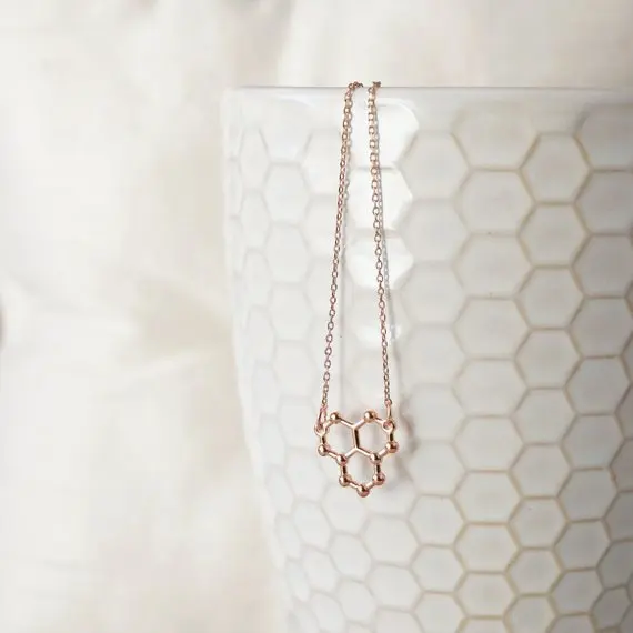 Химическое ожерелье с химической гидропаровой водой H2O молекулярная научная