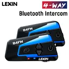 LEXIN мотоцикл Bluetooth беспроводной шлем гарнитура интерком для 1-4riders с шумоподавлением и FM,GPS,MP3 музыка B4FM