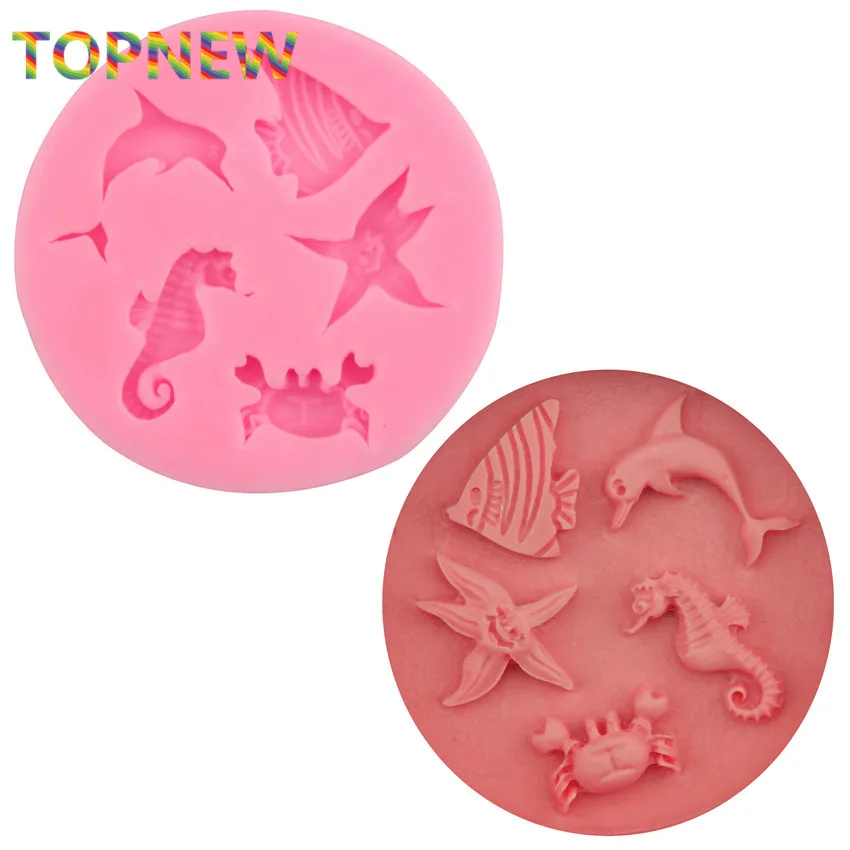 

Силиконовая форма для помадки, морской мир, инструменты для украшения тортов, выпечка, стандартная форма для торта 2835