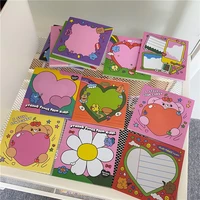ins cartoon colorful love bear memo pad 50 sheets korean office message paper student notes kawaii stationery school supplies