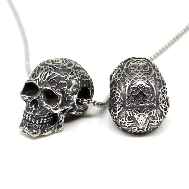 Ретро Локомотив Череп Подвеска Из Нержавеющей Стали Ожерелье Хиппи Райдер