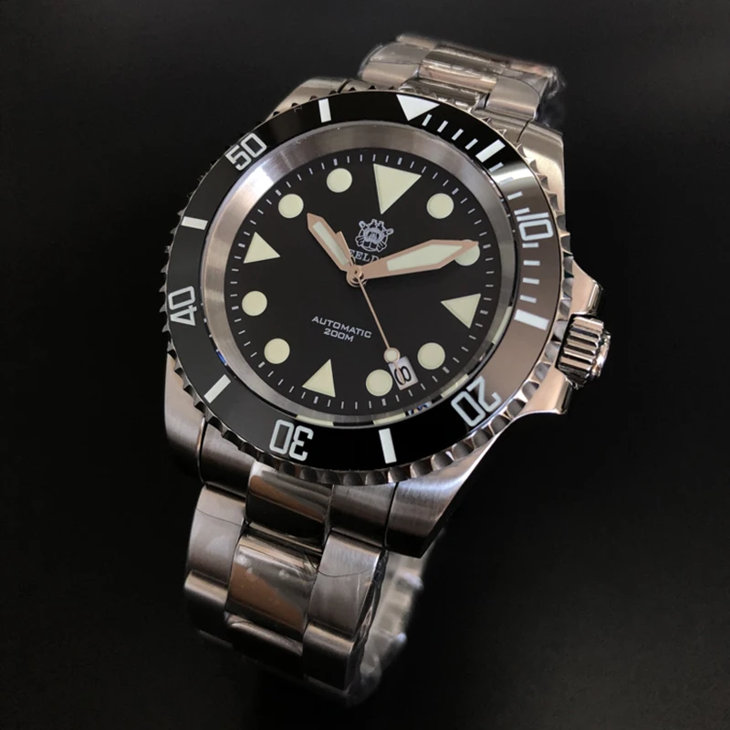 Relógio do Esporte para o Homem Profissional de Natação Automático à Prova Steeldive Movimento Dwaterproof Água 200m Safira Super Anel Luminoso Sd1954 Nh35