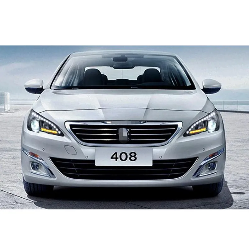 VLAND завод для автомобильных фар для 308S 408 2013 дизайн светодиодный головной фонарь и поворотник+ Play and Plug+ demon eye+ DRL