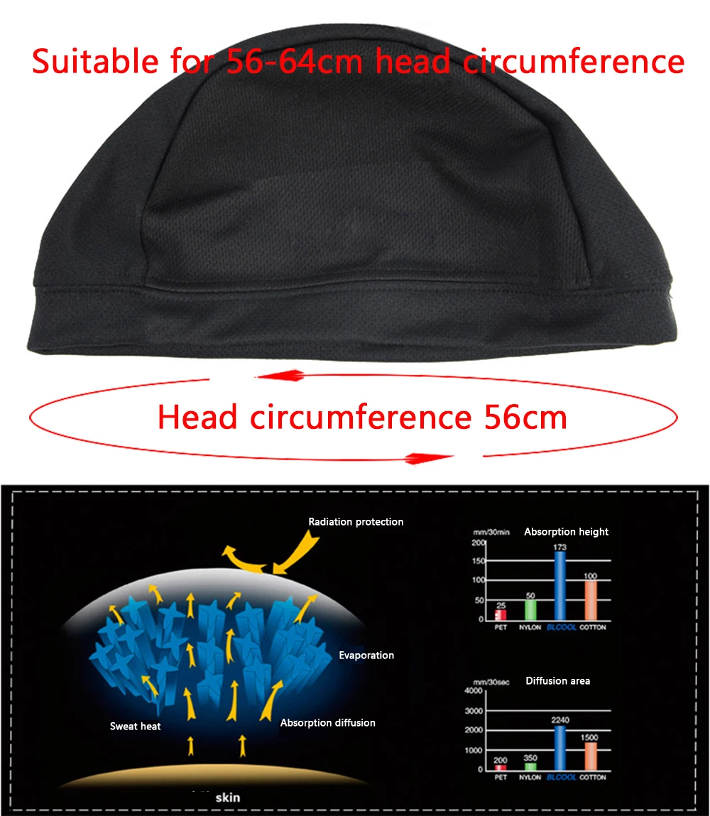 Мотоциклетная Влагоотводящая охлаждающая Кепка с черепом внутренним вкладышем