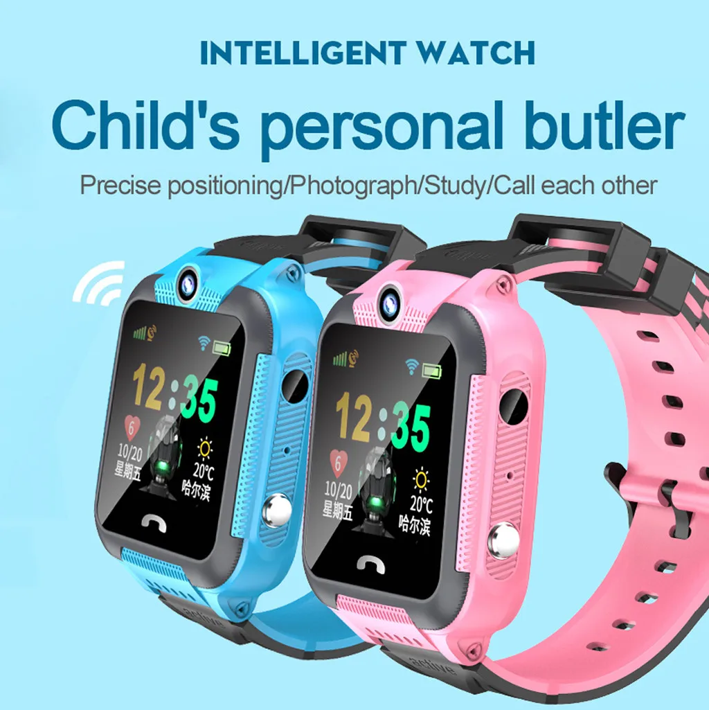 Рождественские анти потерянные умные часы LBS трекер SOS Вызов GSM SIM рождественские