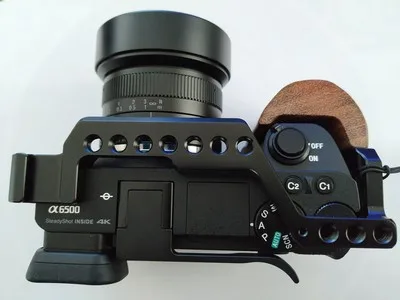 Черная алюминиевая ручка для большого пальца чехол горячего башмака Sony a6500 a6300 a6400