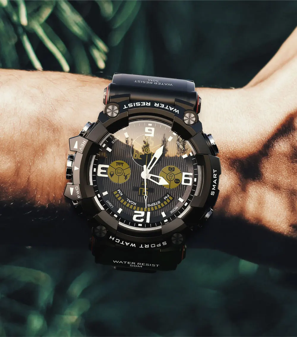 New Men's Quartz Outdoor Sports Watch Support Mobile Phone Bluetooth Pedometer Christmas Gift Birthday Gift