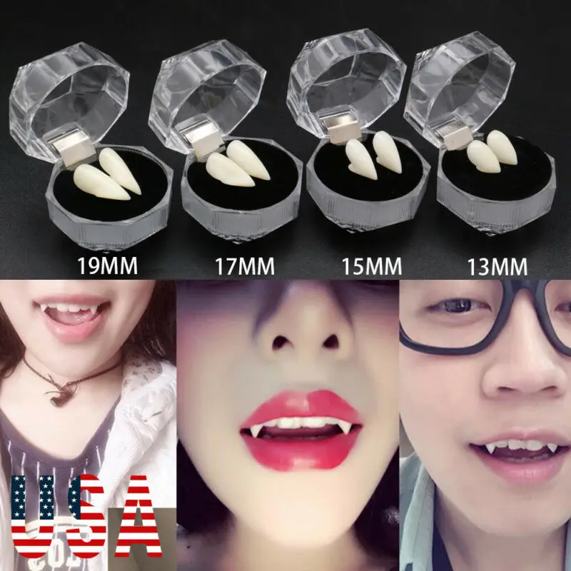 1 пара клыки вампира для костюмированной вечевечерние на Хэллоуин|Украшения