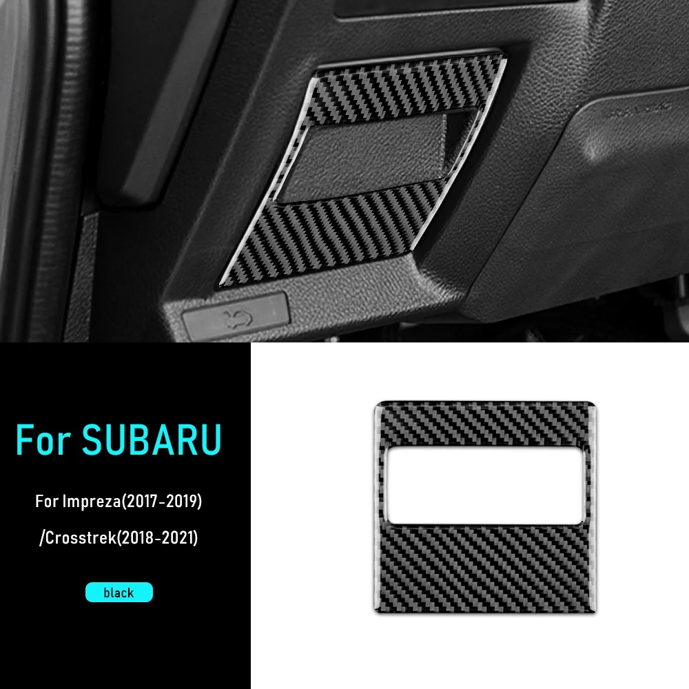 

Наклейка из мягкого углеродного волокна для Subaru Crosstrek 2018-2023 Impreza 2017 2018 2019 2020 2021 2022 2023, отделка для хранения автомобильных предохранителей
