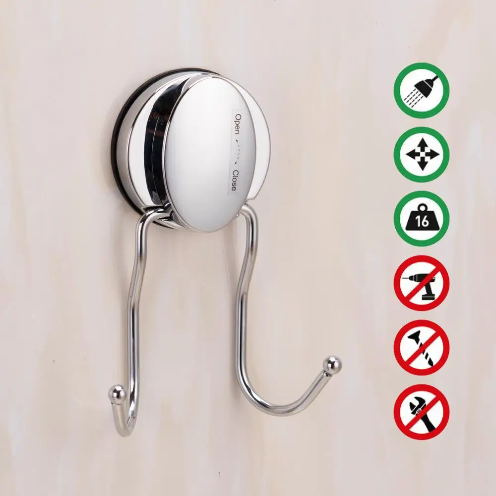 Крючок для чашек с вакуумной присоской из нержавеющей стали банный шарик халат