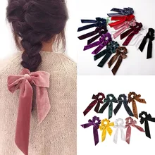 Elásticos de veludo para mulheres, fita para rabo de cavalo, suporte para cabelo, laços elásticos, faixas para cabelo, acessórios elegantes, vermelho (1)