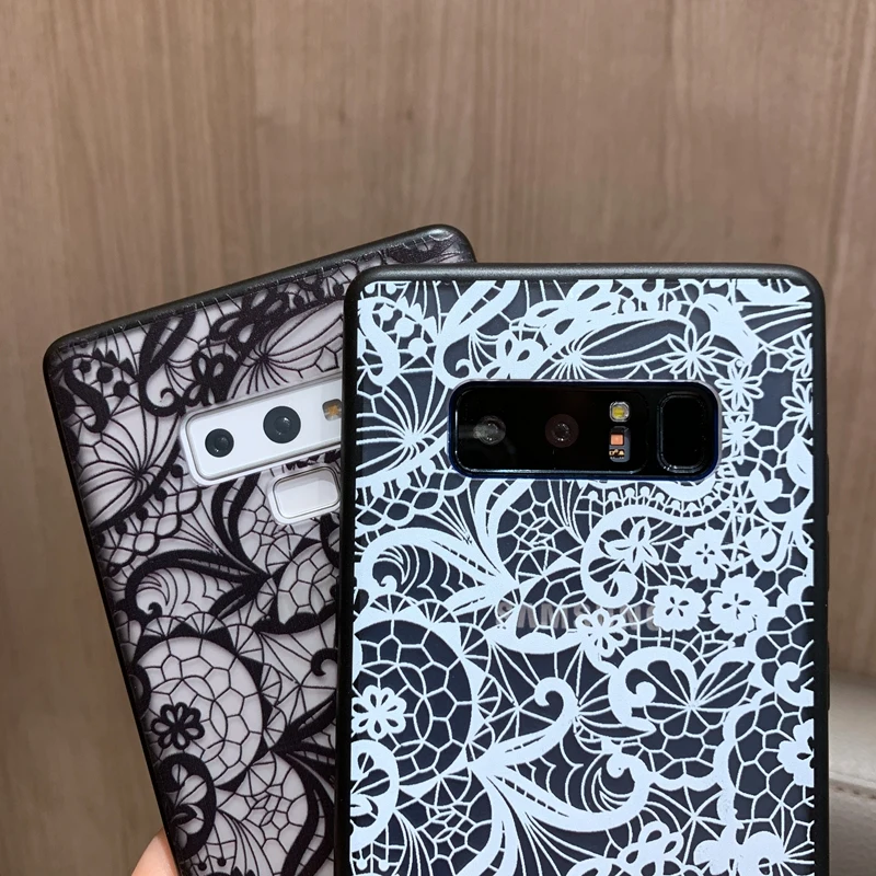 Мягкий чехол с кружевным цветочным узором для Samsung Galaxy S9 S10 S20 Ultra Plus S10e A10 A20 A30 A50 A40