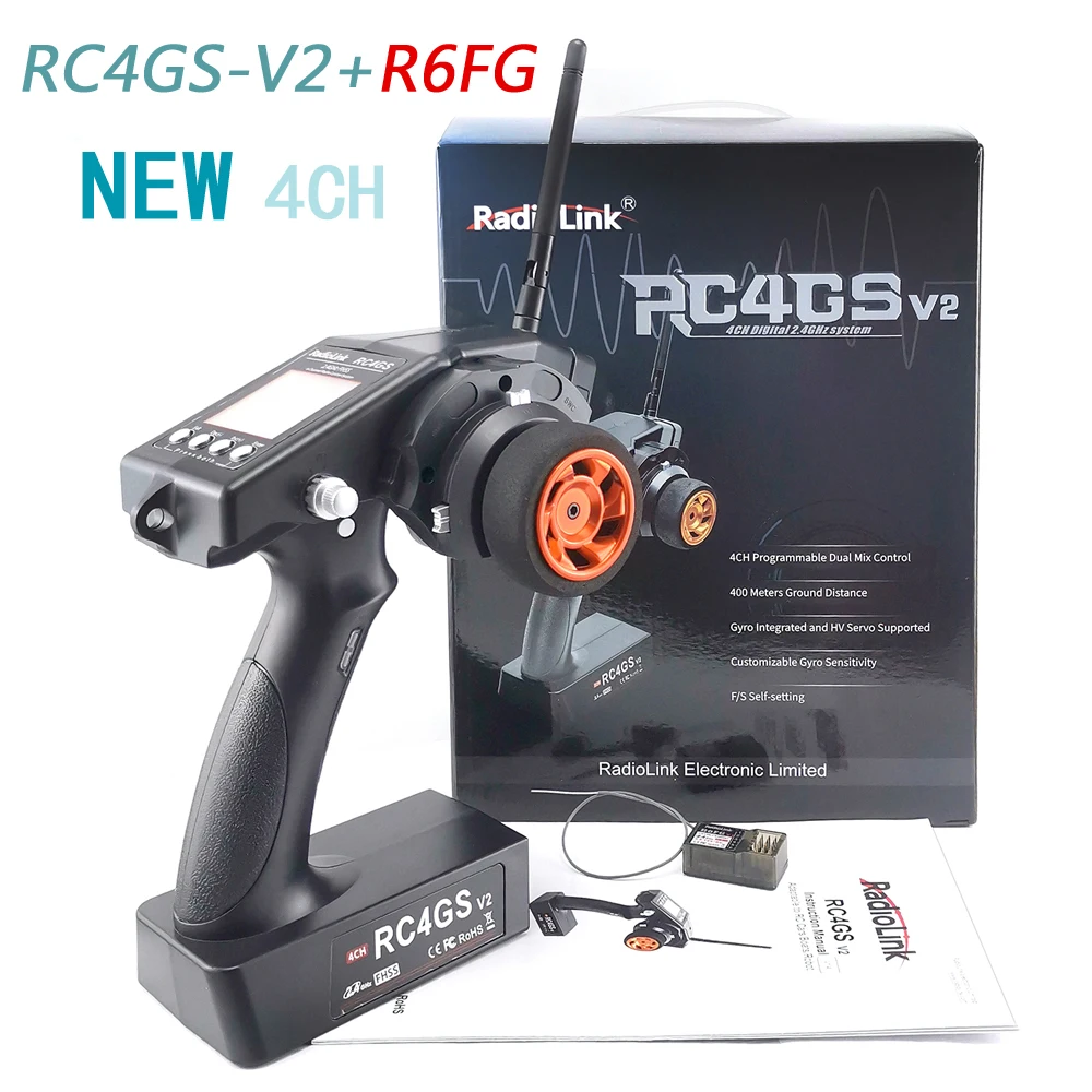 Радиопередатчик Radiolink RC6GS V2 2 4 ГГц 6 каналов канала приемник RC4GS R7FG R6FG гироскоп