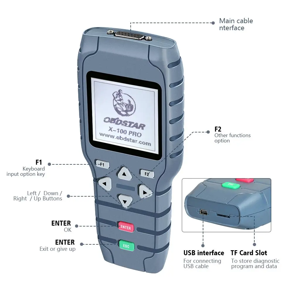 OBDSTAR X-100 pro Auto key programmer(C+D) type for IMMO + Odometer +OBD software Get free PIC and EEPROM 2-in-1 Adapter | Автомобили и